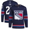 New York Rangers Adam Fox Adidas 2023-24 Alternate Navy Trikot Authentic - Herren